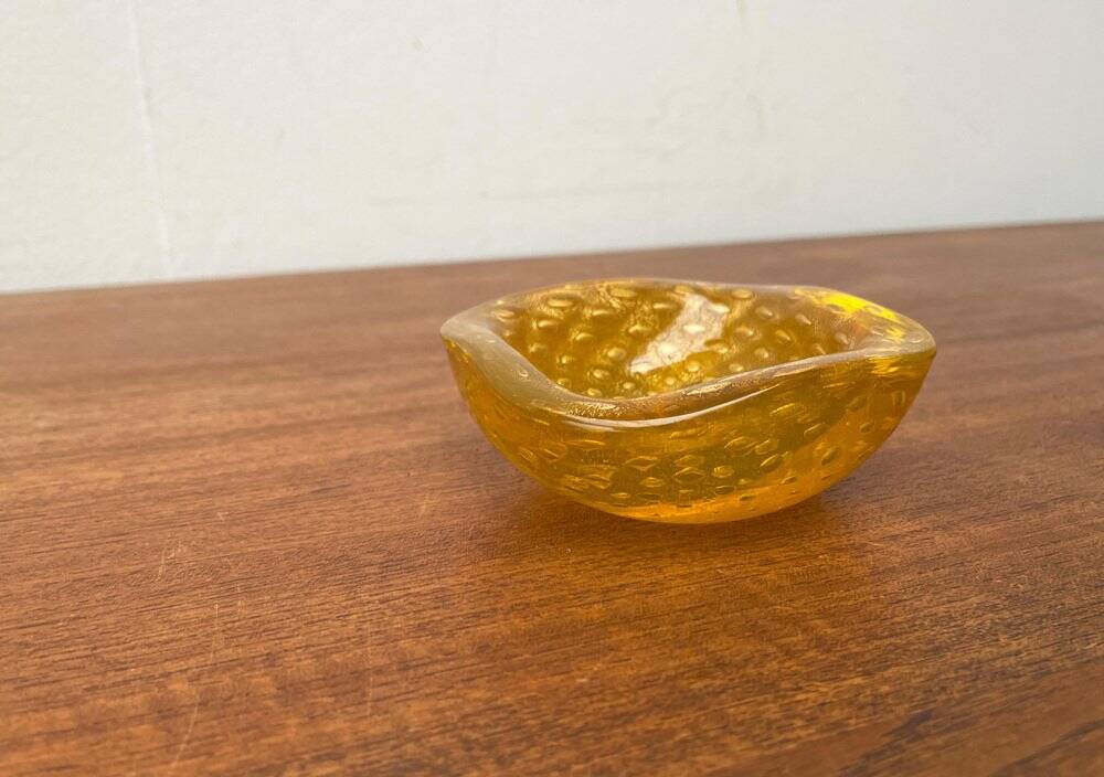 Vintage Italian Bullicante Glass Bowl from Murano
