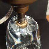 Modernist crystal lamp sculpture signed Schneider Paris France