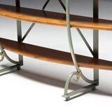 Bakery Display Rack with Iron Frame and Oak Shelves, France, 1920s