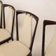 Osvaldo Borsani Mid Century Italian Mahogany Stained Dining Chairs for Arredamenti Borsani Varedo 1950