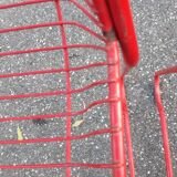6 wired metal mesh chairs