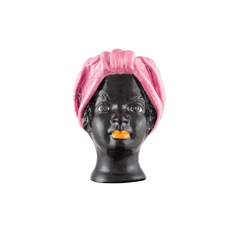 Mini pink woman head vase