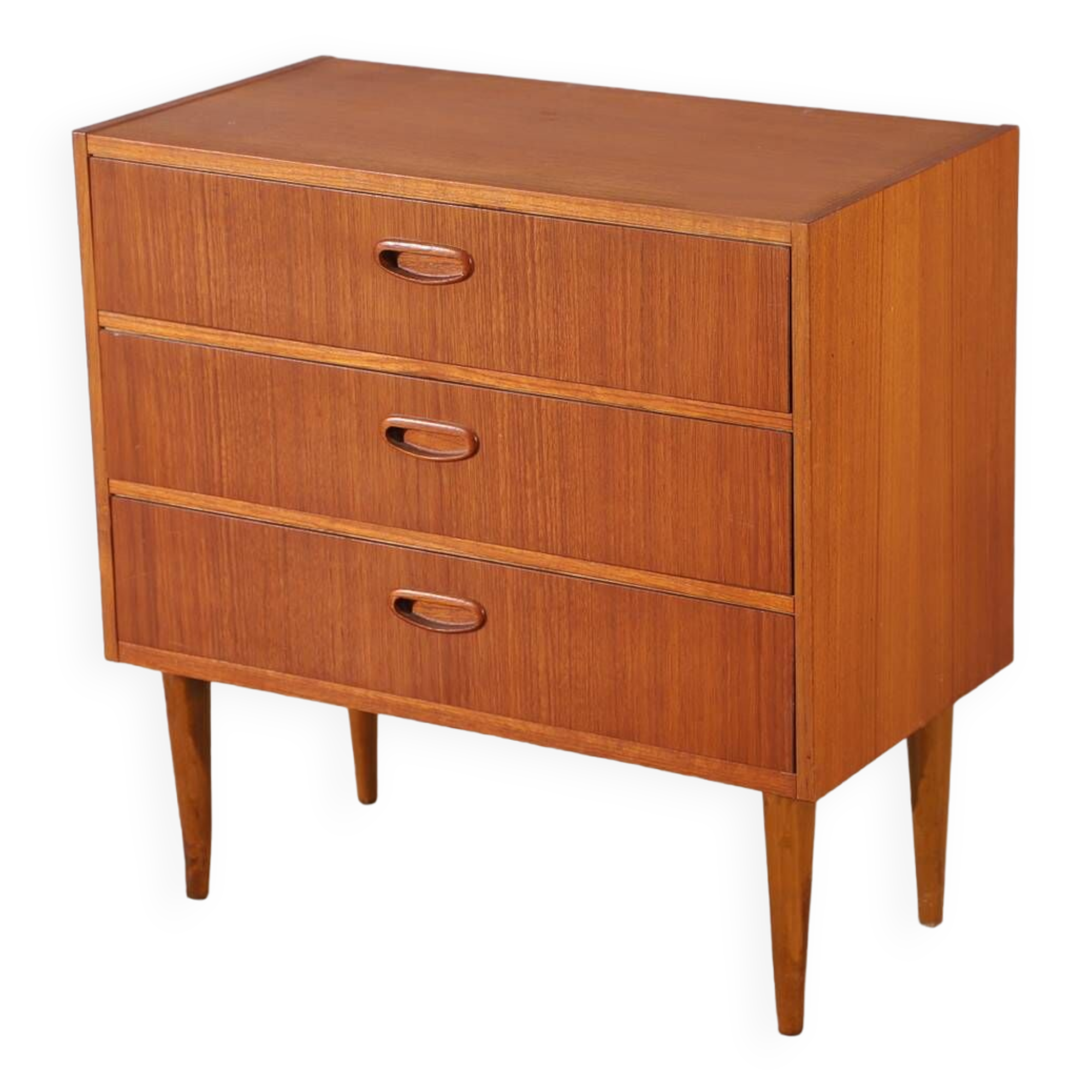 Vintage chest of drawers 3 drawers spindle feet Denmark