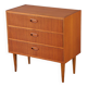 Vintage chest of drawers 3 drawers spindle feet Denmark
