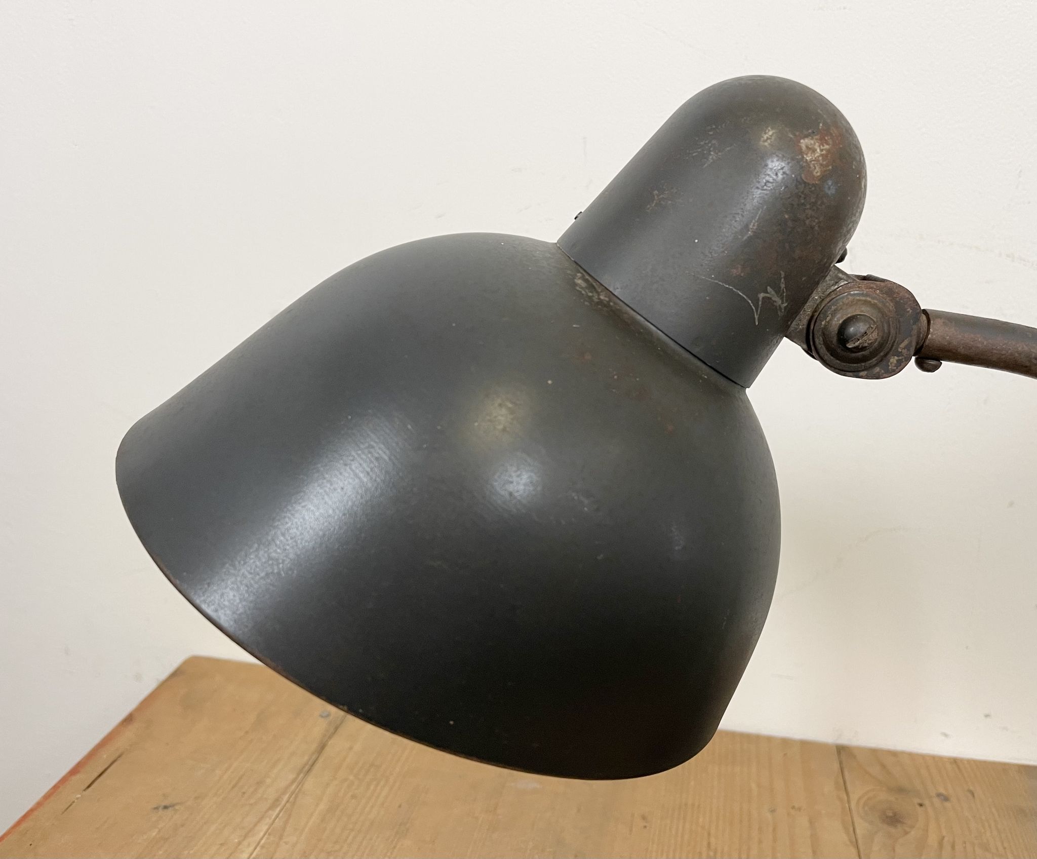 Lampe de table industrielle noire de Siemens, années 1930
