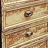 Old loom cabinet with drawers