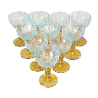 10 glasses of wine or port george sand old (portieux, legras)