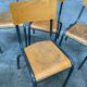 Lot de 4 chaises d’école vintage
