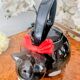 Vintage enamelled metal cat teapot