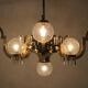 Extraordinary huge brass Art Deco chandelier, 1930s / Cubism