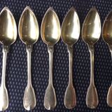 Set of 12 teaspoons in silver vermeil punch Minerve model net