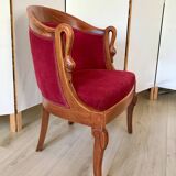 Empire-style armchair with swan necks
