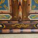 Armoire Alsacienne à décor floral peint polychrome – style Louis XIV – XIXème s.