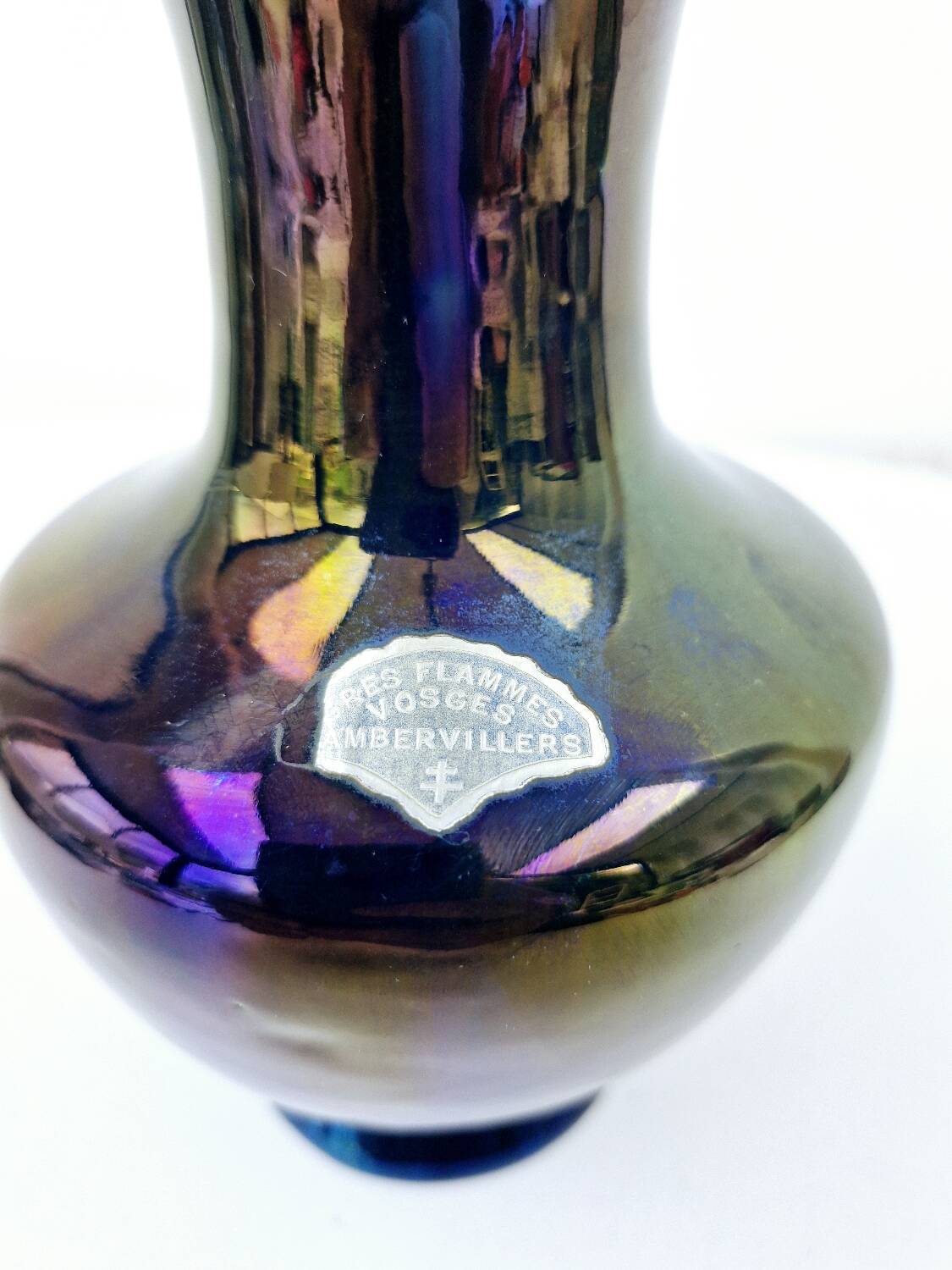 Vintage vase pitcher in flamed sandstone from rambervillers vosges