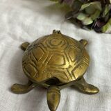 Brass turtle ashtray