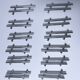 Twelve 70s design metal knife holders