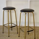 Pair of vintage bar stools, France 1950's