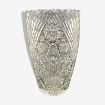 Vase en verre travaillé