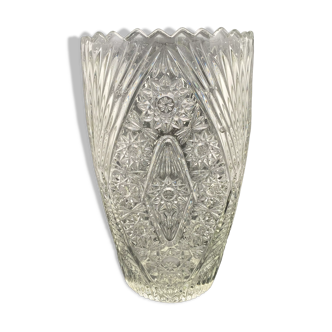 Worked glass vase