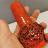 The most beautiful little vase in red lava glaze.