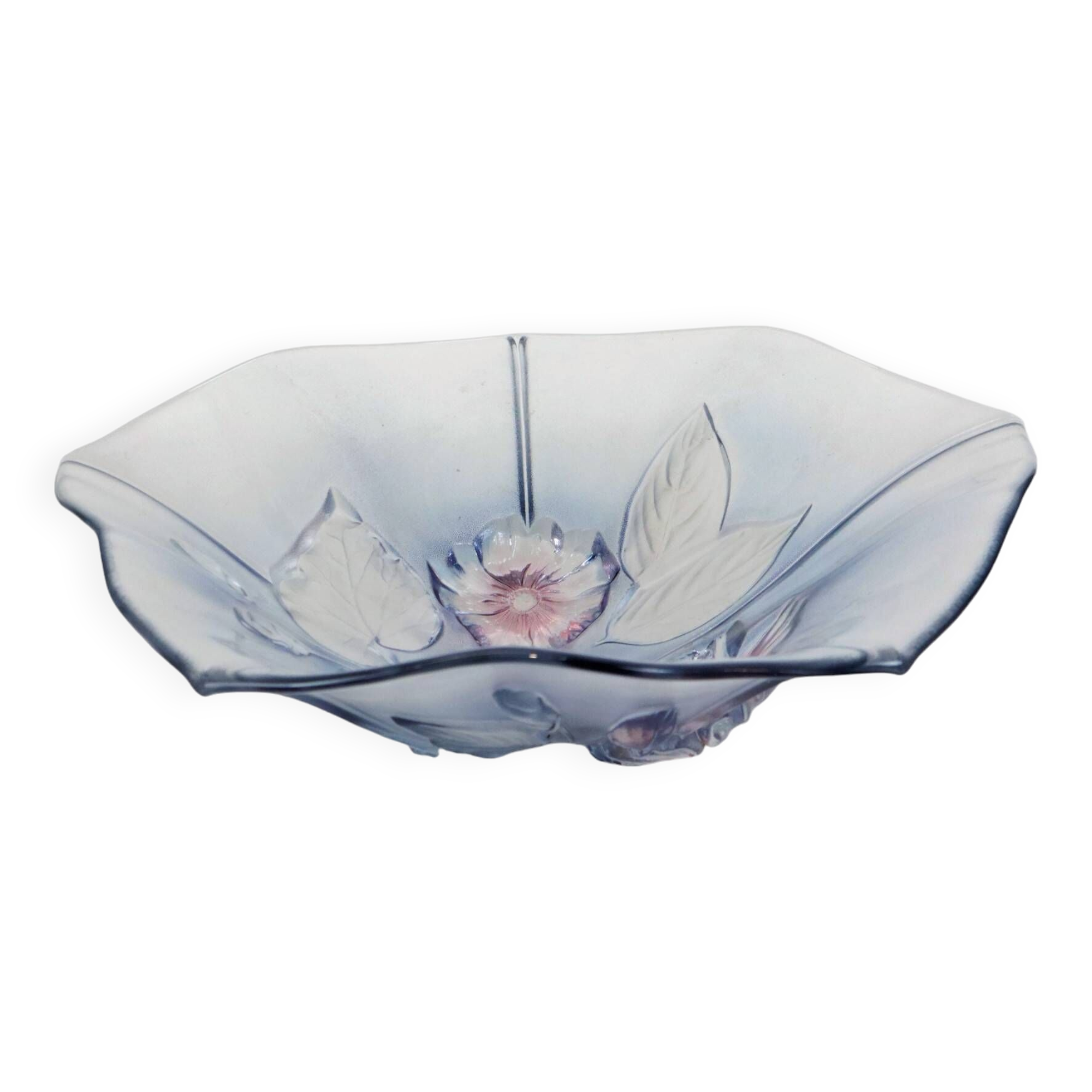 Vintage Fruit Bowl Flowers Walther Mikasa Calypso Crystal 1980s