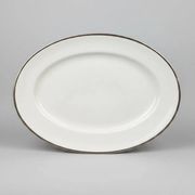 Plat ovale Raynaud modèle Fontainebleau platine