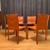 A set of six Pasqualina chairs by Grassi & Bianchi, Enrico Pellizzoni, Italy, 1980s.