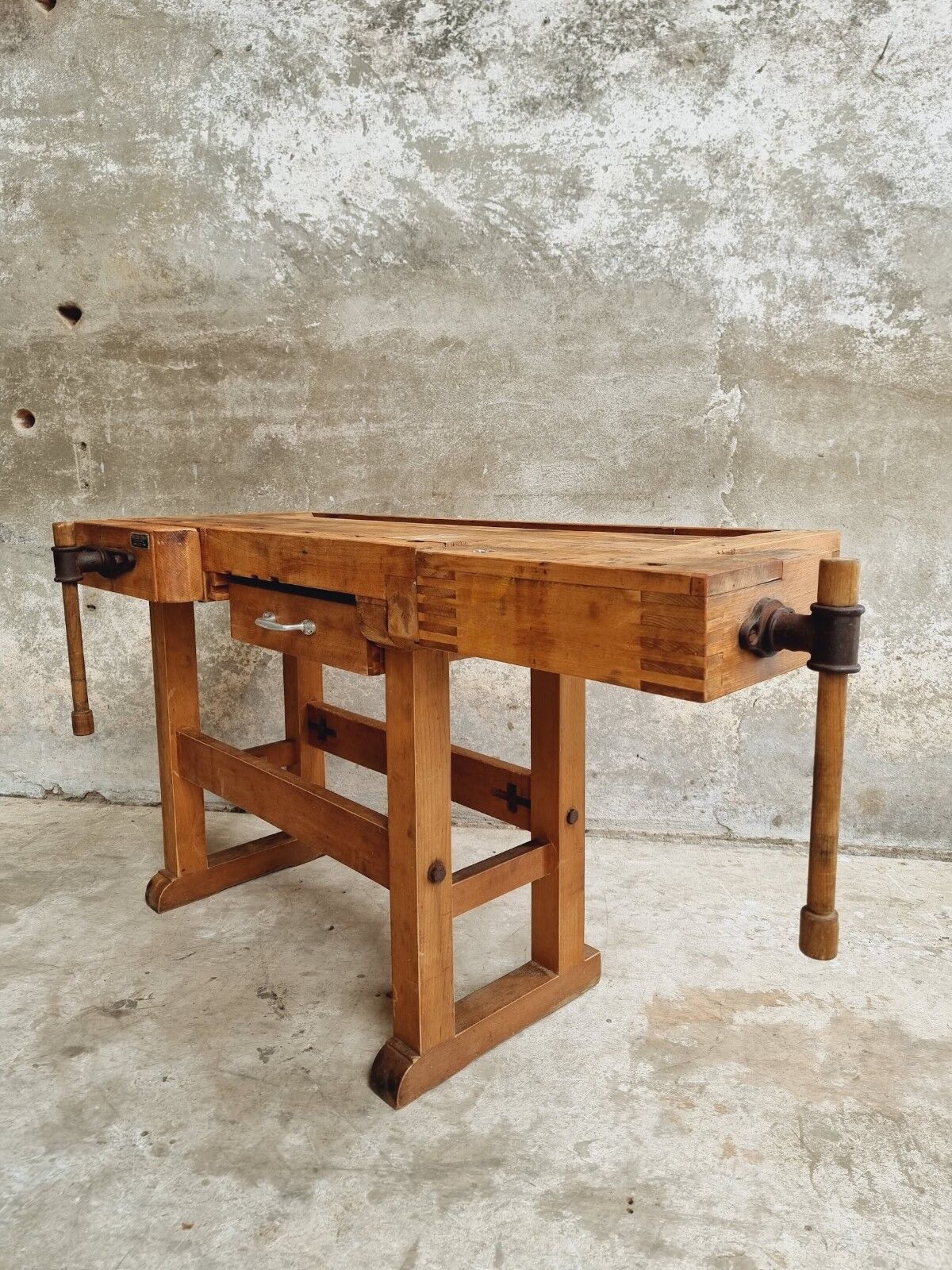 Workbench side table bathroom furniture beech