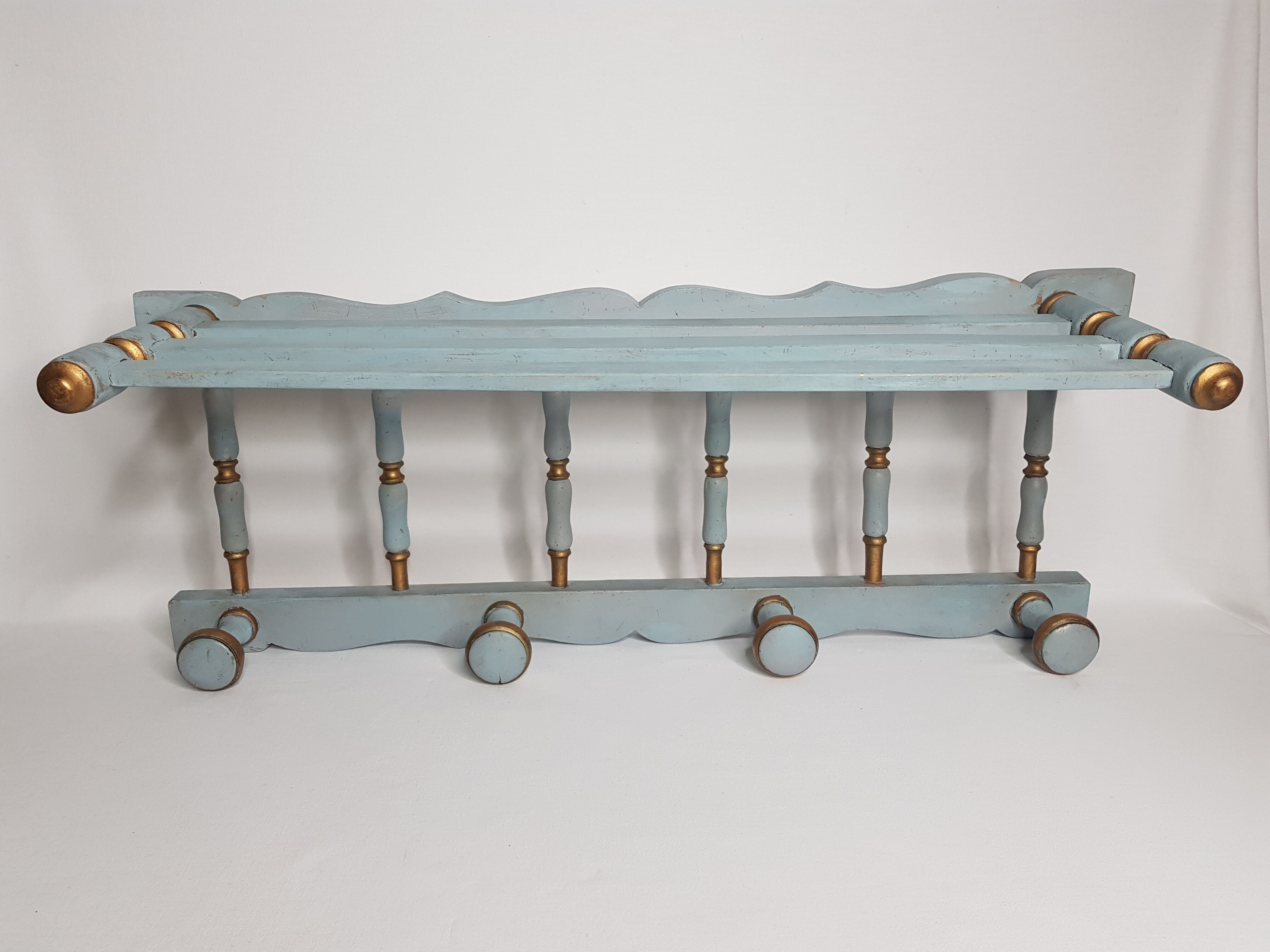 Coat holder, empire-style wall hat holder, 4 patères