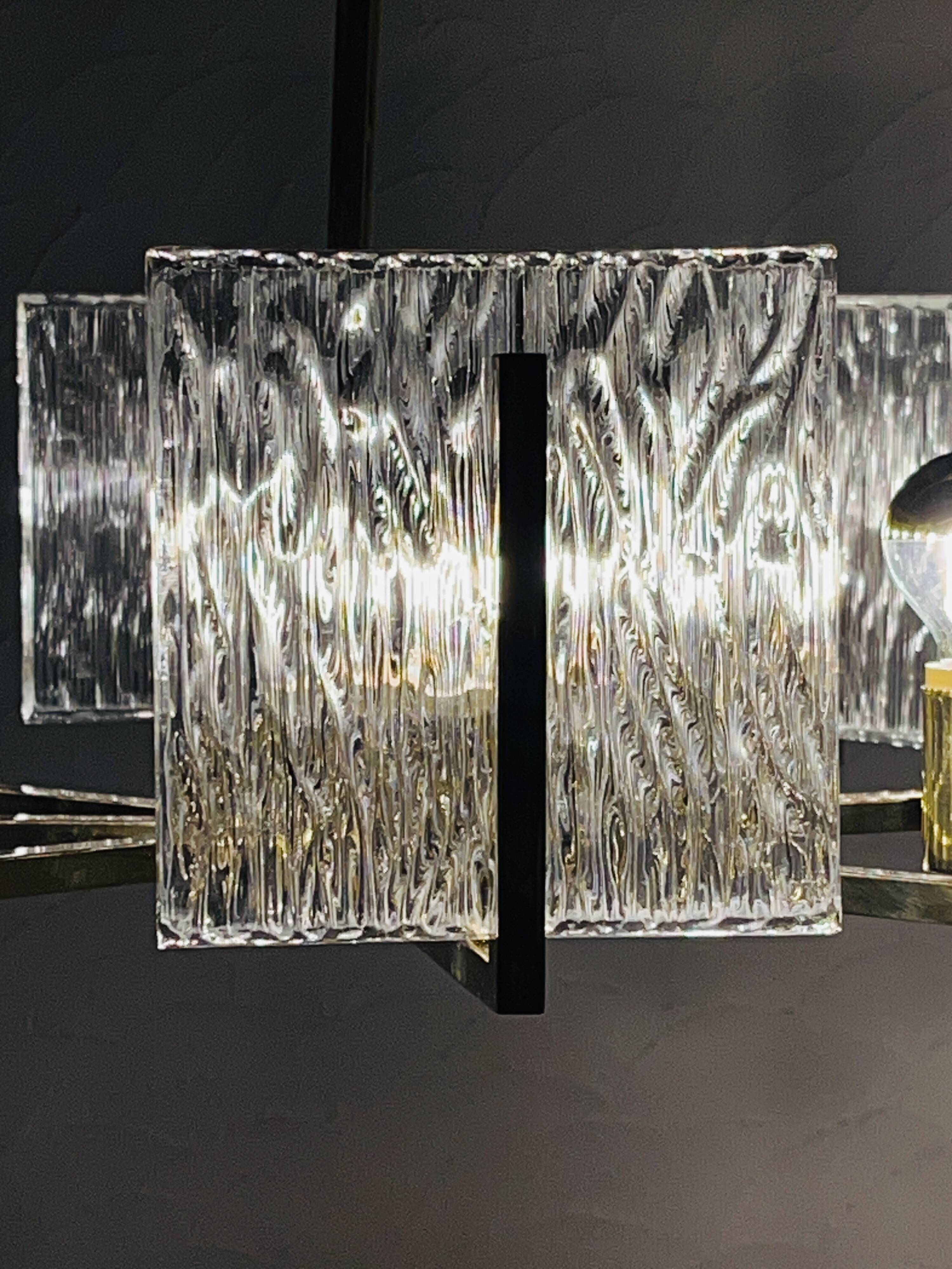 Lustre vintage en laiton Iceberg