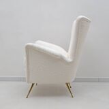 Art Dèco Italian Lounge Armchair from 50s,