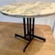 Table guéridon marbre et metal design italien annee 60