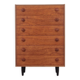 Teak chest of drawers, Danish design, 60s, made in Denmark