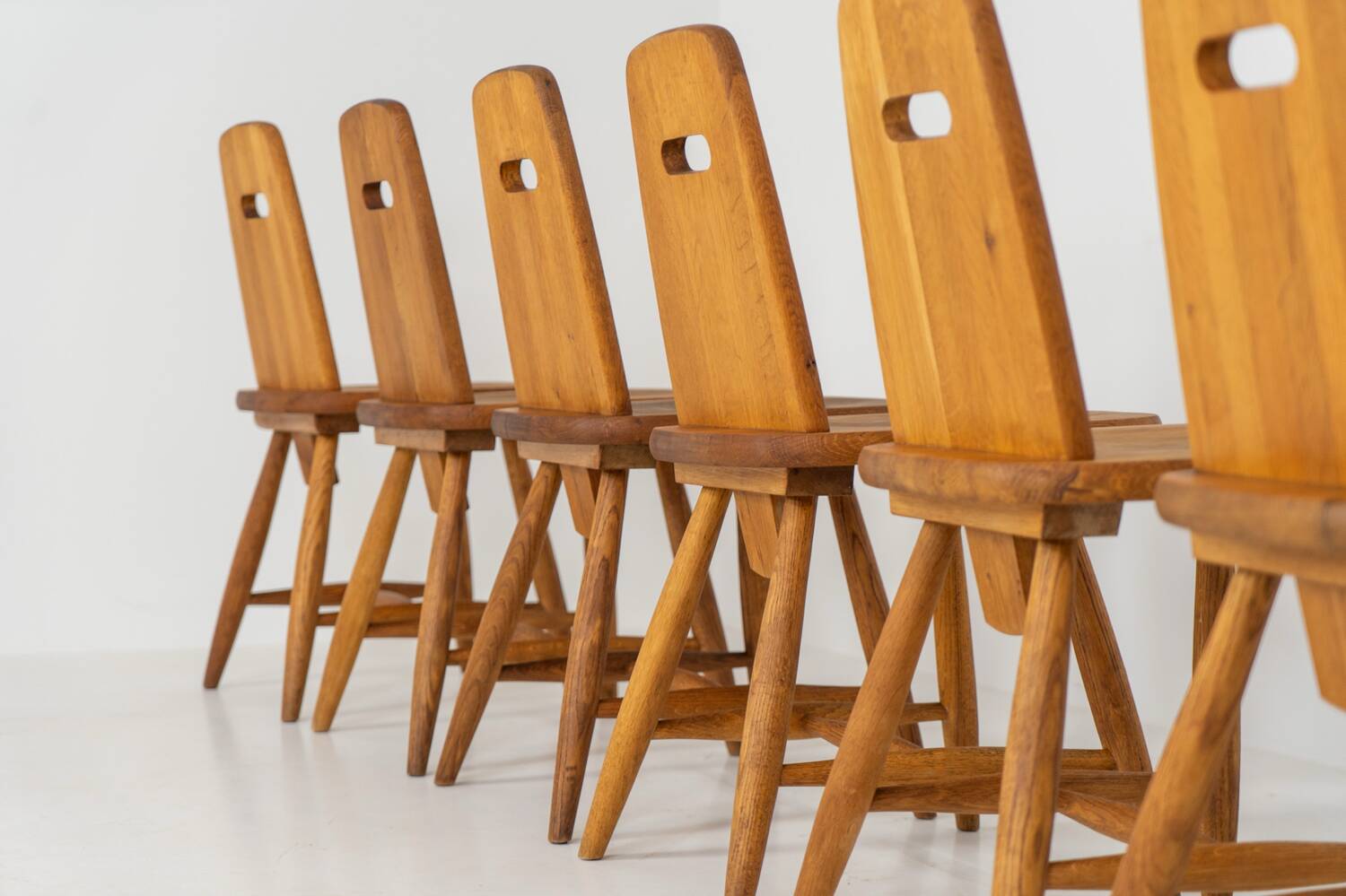 Ensemble de six rares chaises à repas « Pirtti » par Eero Aarnio pour Laukaan Puu