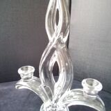 2-branch candle holder in Vannes crystal