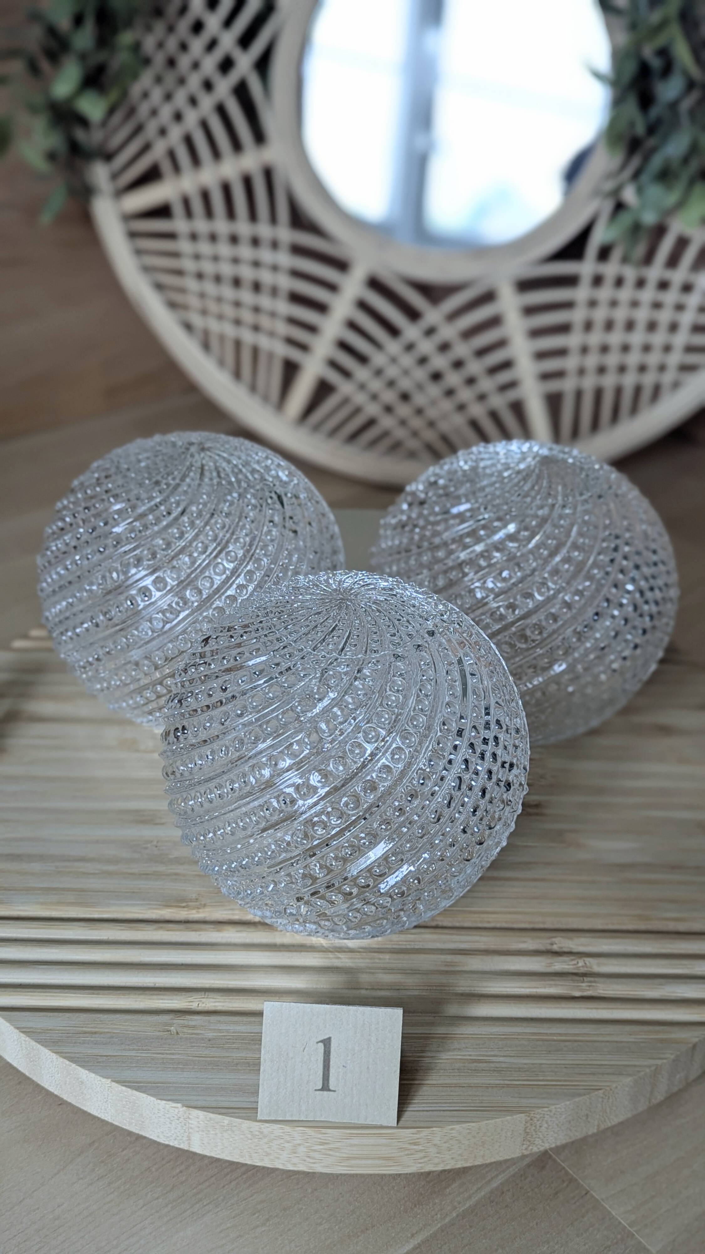 Set of 3 antique globes (L-0238)
