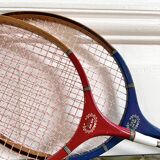 Vintage wooden badminton rackets