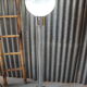 Lampadaire vintage chromé Murano Mazzega