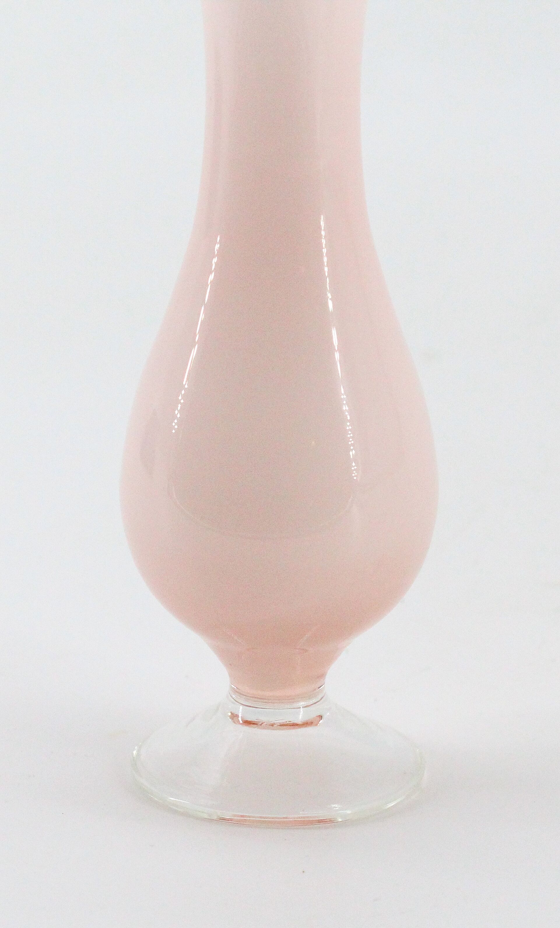 Old vase in pink opaline