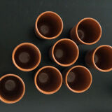 8 cups in glazed sandstone gp digoin
