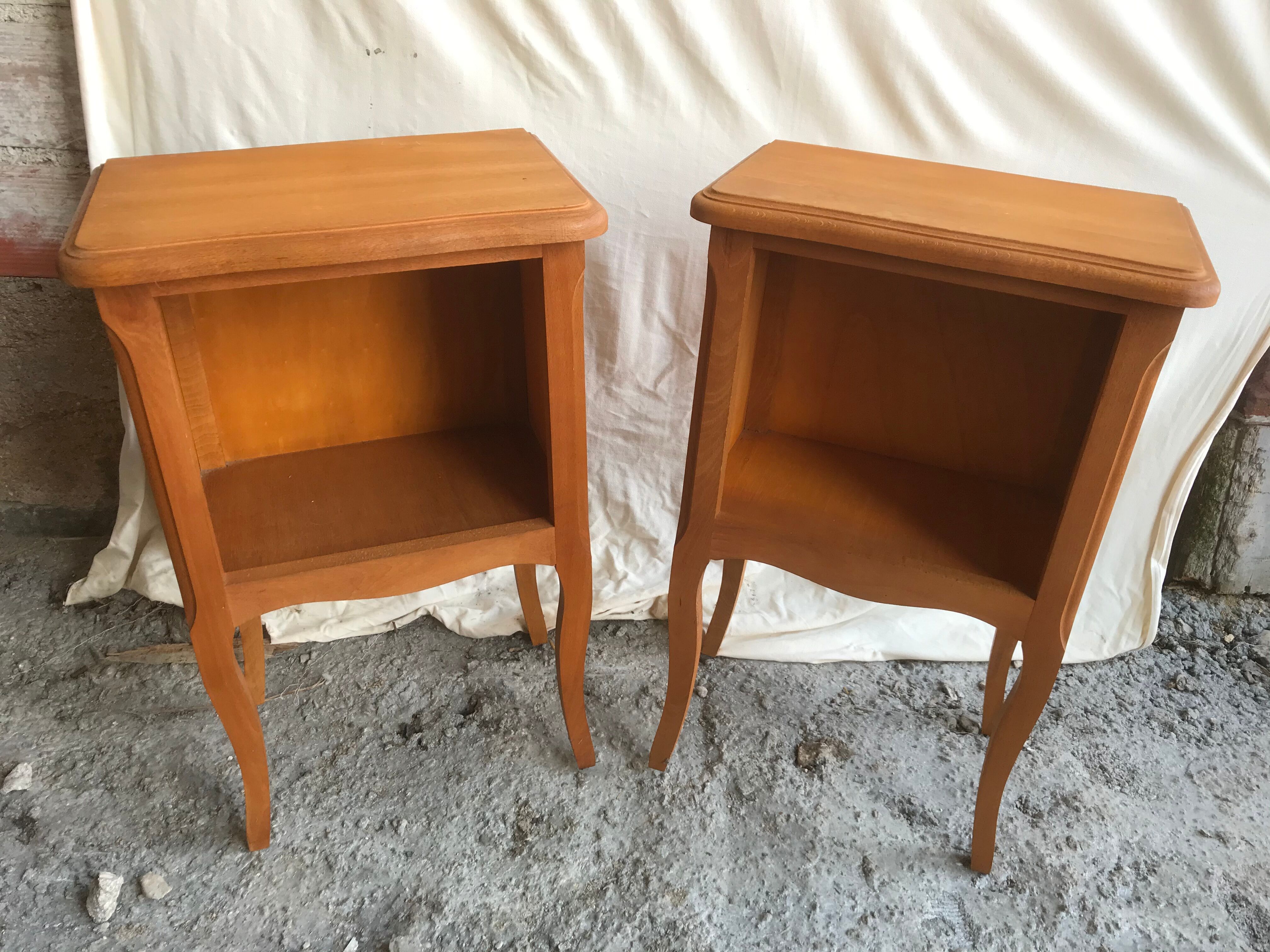 Pair old bedside table