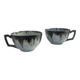 Tasses grès art déco DENBAC