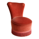 Vintage armchair in old rose velvet