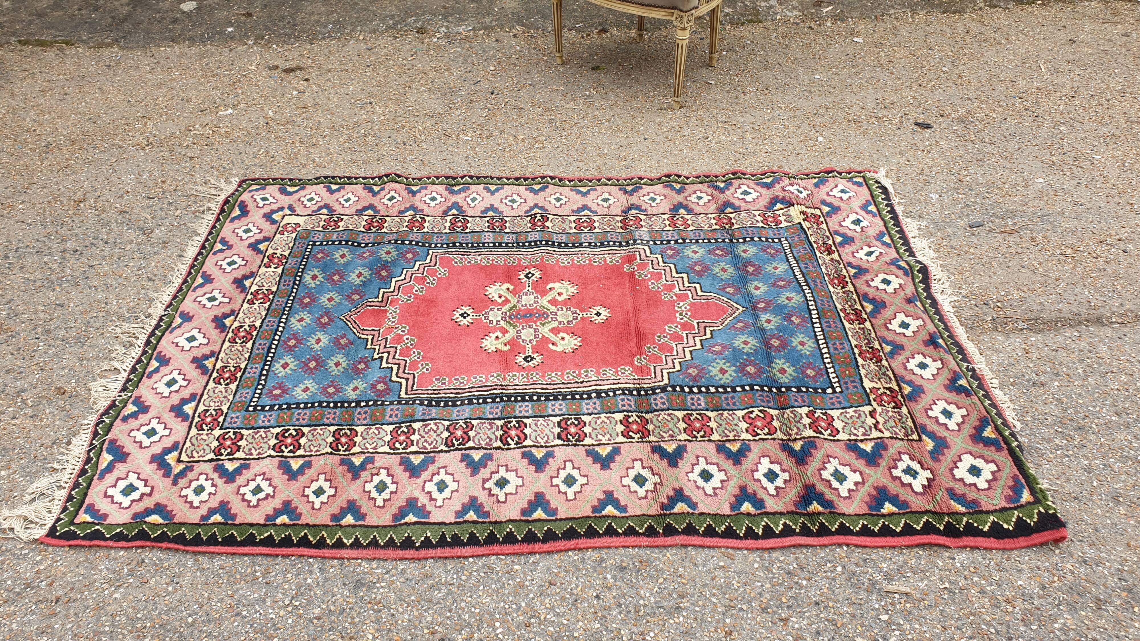 Wool cross oriental carpet :129×185