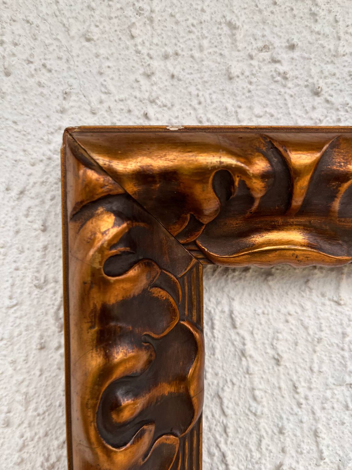 Gold colored wooden frame