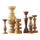 Scandinavian Wooden Candleholders, Set of 6