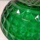 Green glass salad bowl