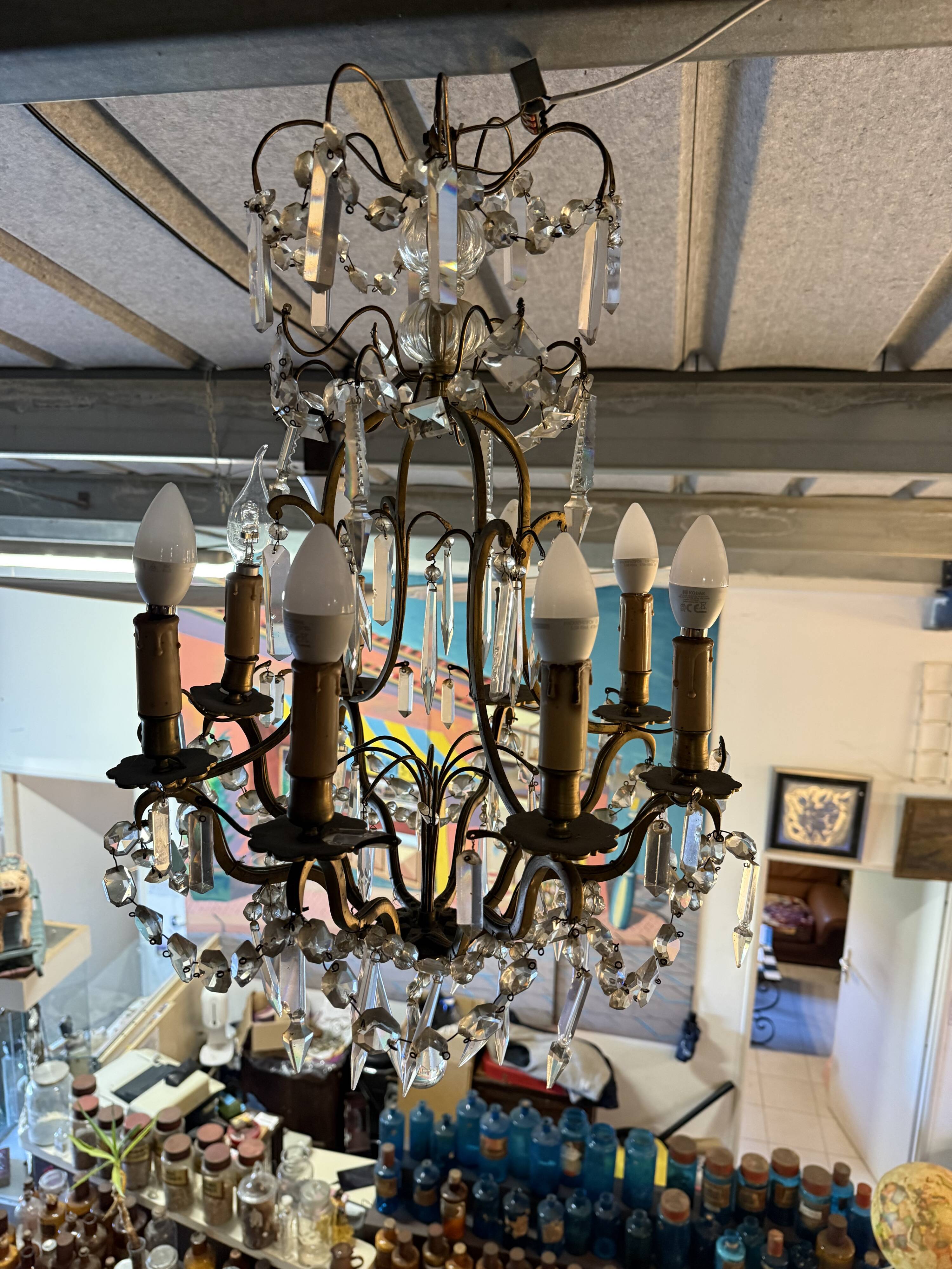 Crystal drop chandelier