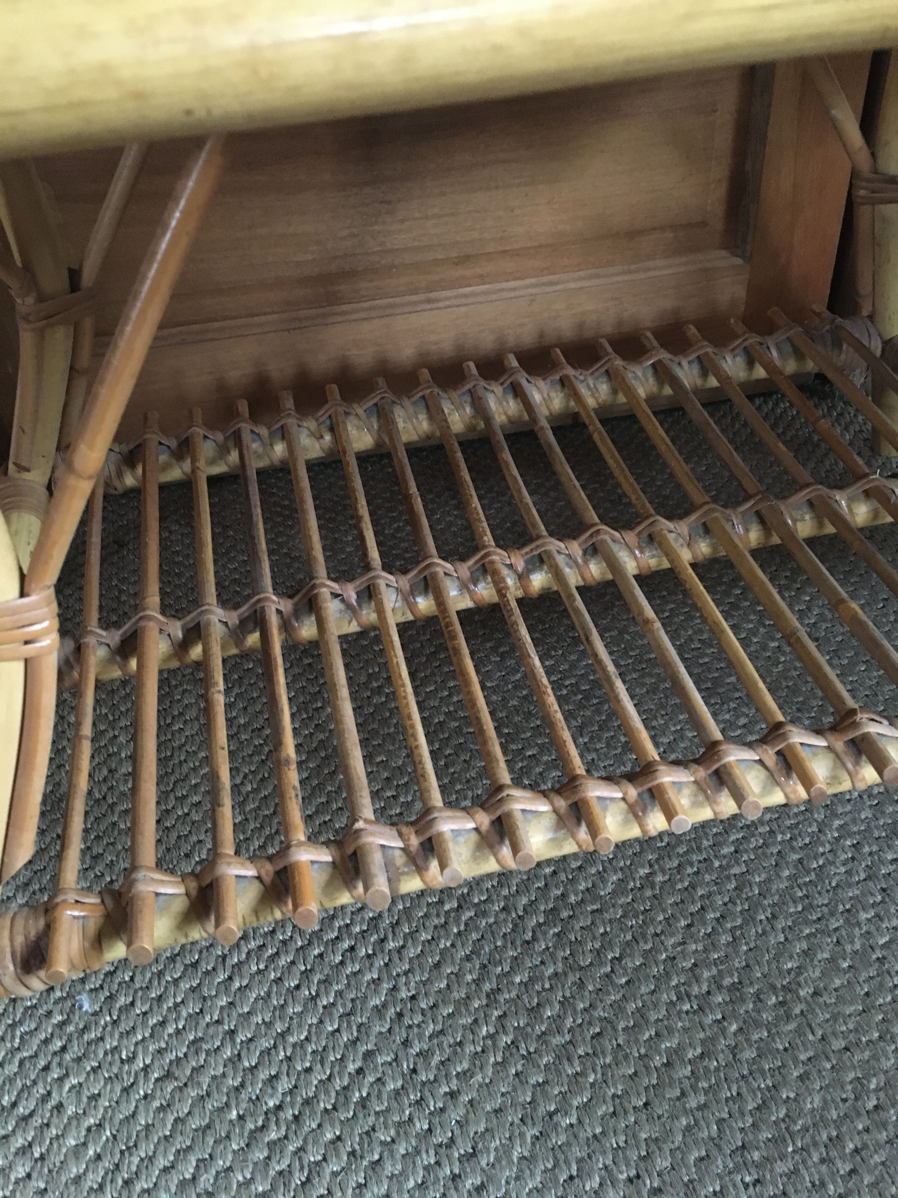 Rattan coffee table