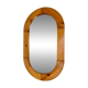 Oval mirror in solid pine vintage 70